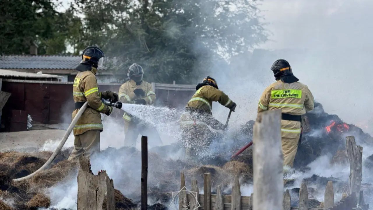В Актюбинской области пожарные спасли 16 домов от крупного пожара