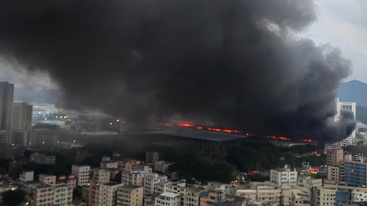 Пожар на заводе BYD в Китае: загорелась парковка с электрокарами